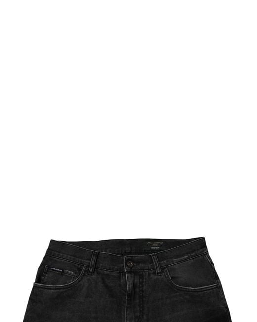 Dolce & Gabbana Black Slim Fit Jeans for men