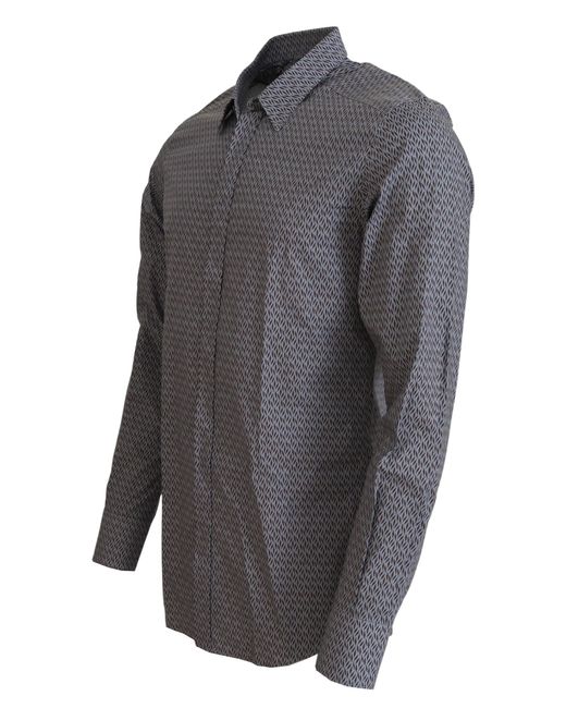 Dolce & Gabbana Black Slim Fit Dress Formal Shirt Cotton for men