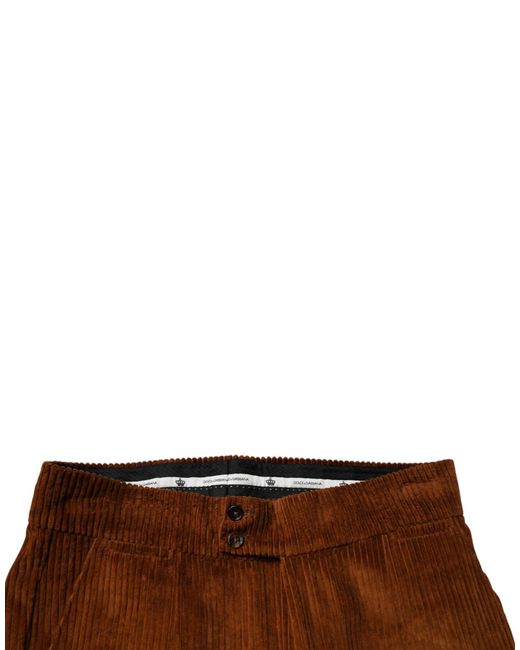 Dolce & Gabbana Brown Corduroy Pants for men