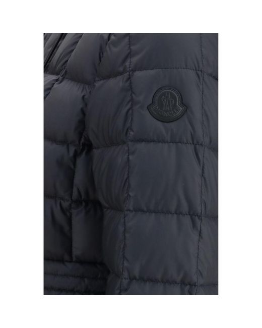 Moncler Blue Polyester Full-Length Jacket