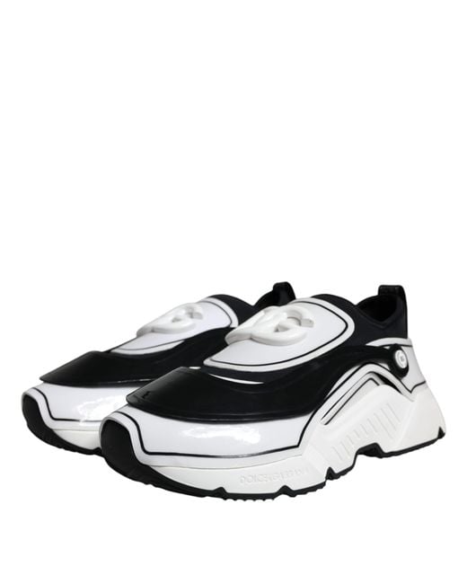 Dolce & Gabbana Black Logo Plaque Daymaster Sneakers Shoes for men