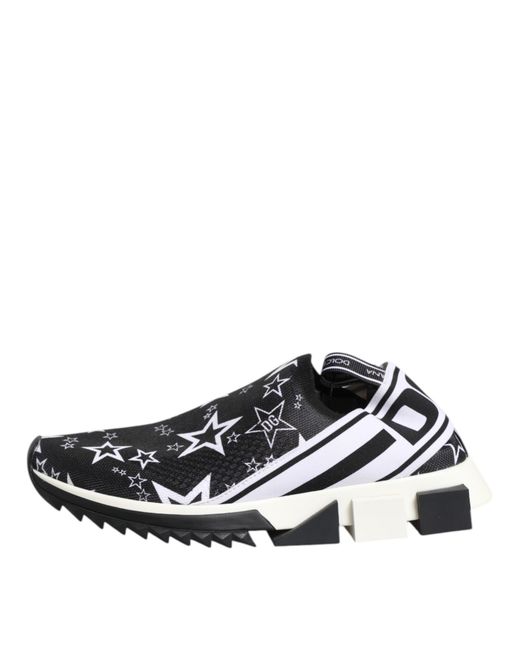 Dolce & Gabbana Black Sorrento Low Top Sneakers Shoes Fabric for men