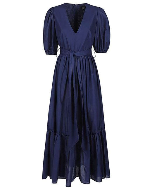 Lavi Blue Cotton Long Dress