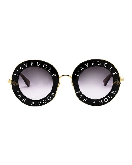 gucci sunglasses round black