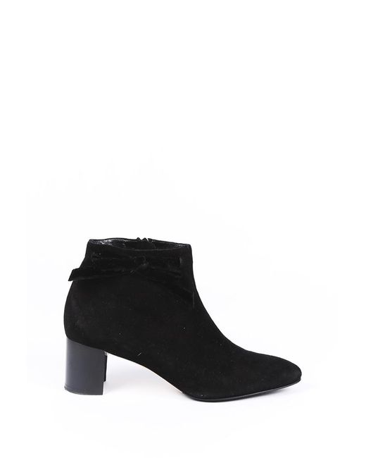 black bow ankle boots