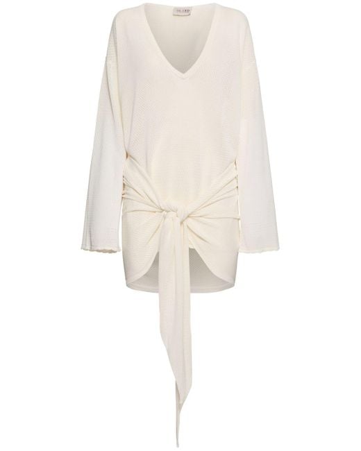 The Attico White Damen Minikleid „Openwork“
