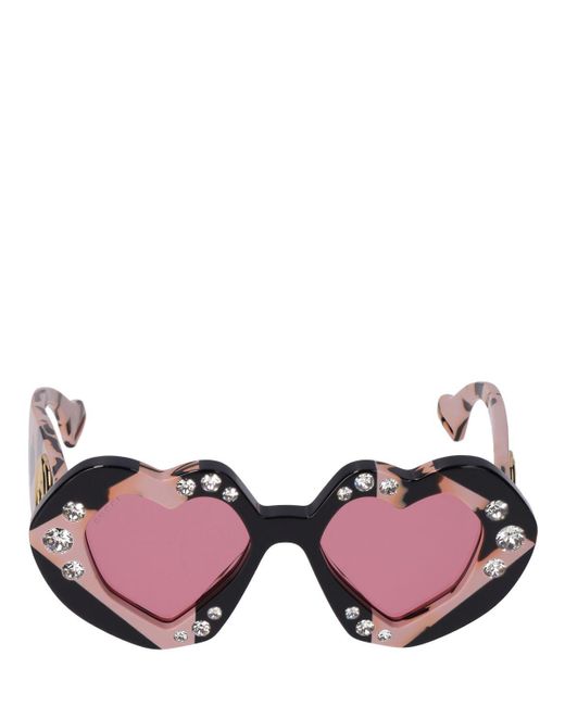 gucci red heart sunglasses