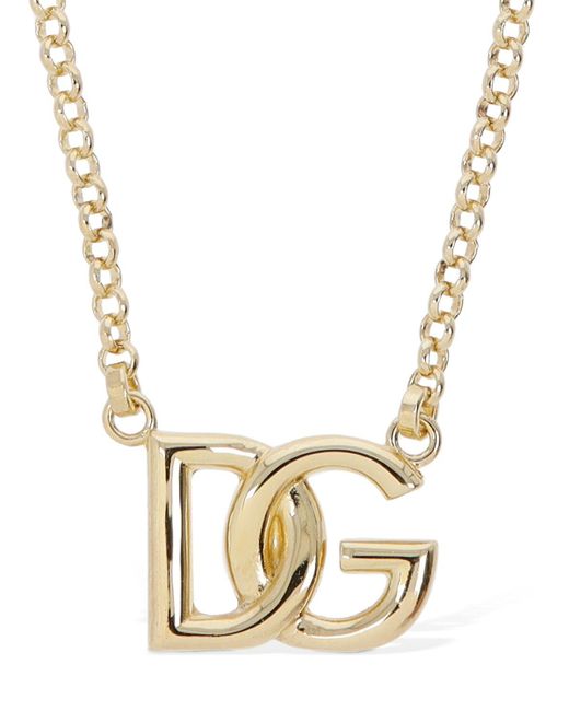 Noreste lanza Lo encontré Collar con logo dg Dolce & Gabbana de hombre de color Metálico | Lyst