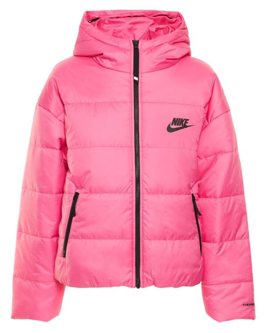 Nike Pink Tech Puffer Jacket W/ Hood