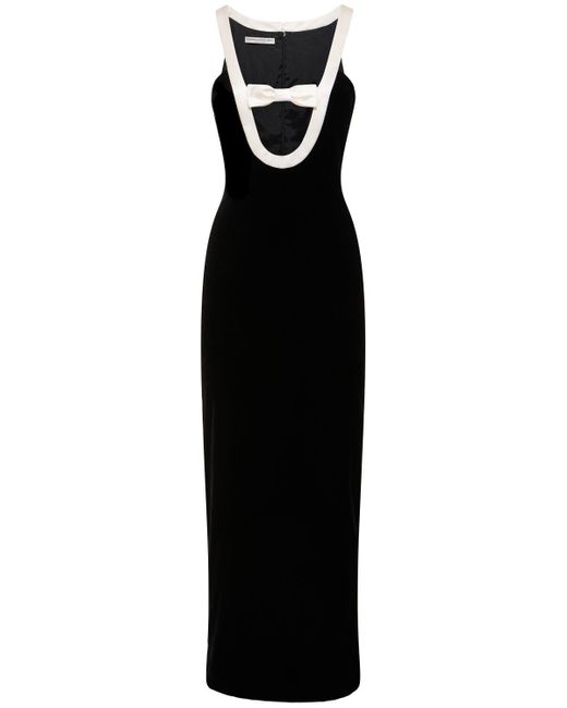 Vestido de terciopelo viscosa Alessandra Rich de color Black