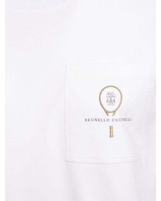 Brunello Cucinelli コットンジャージーtシャツ White