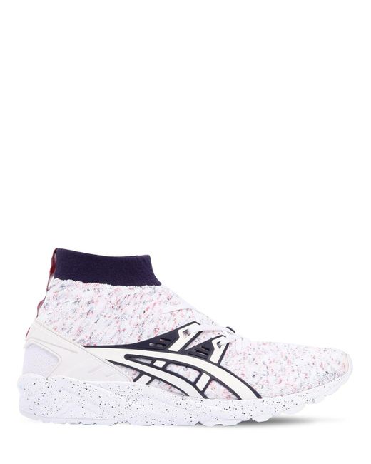 Asics Gel Kayano Knit High Top Sneakers in White for Men - Lyst
