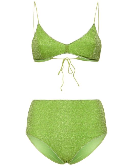 Bikini taille haute lumière Oseree en coloris Green