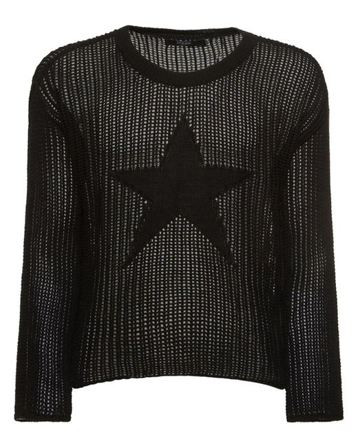 Jaded London Black Star Loose Knit Sweater for men