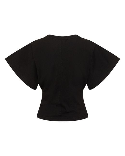 Camiseta de algodón jersey Agolde de color Black