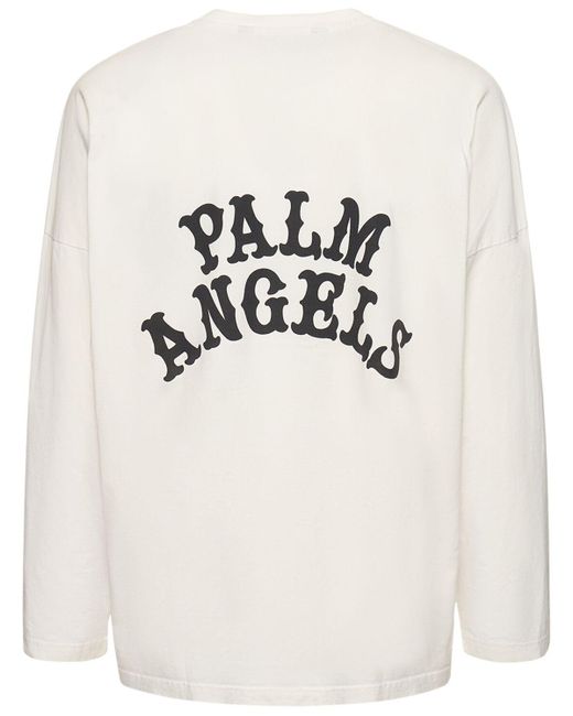 Palm Angels Blue Dice Game Logo Cotton T-shirt for men