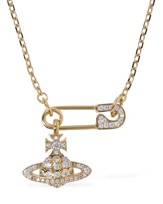 Vivienne Westwood Lucrece Pendant Necklace in Gold/Crystal (Metallic ...