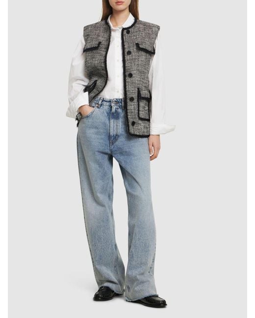 MSGM Gray Cotton Vest W/pockets