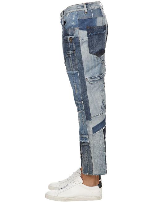 Dolce & Gabbana Multicolor Silk Patchwork Men Denim Jeans – AUMI 4