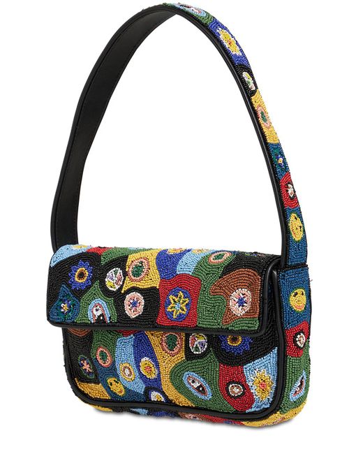Staud Multicolor Tommy Beaded Millefiori Shoulder Bag