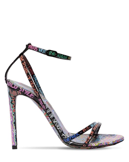 Balenciaga 110mm Graffiti Print Leather 
