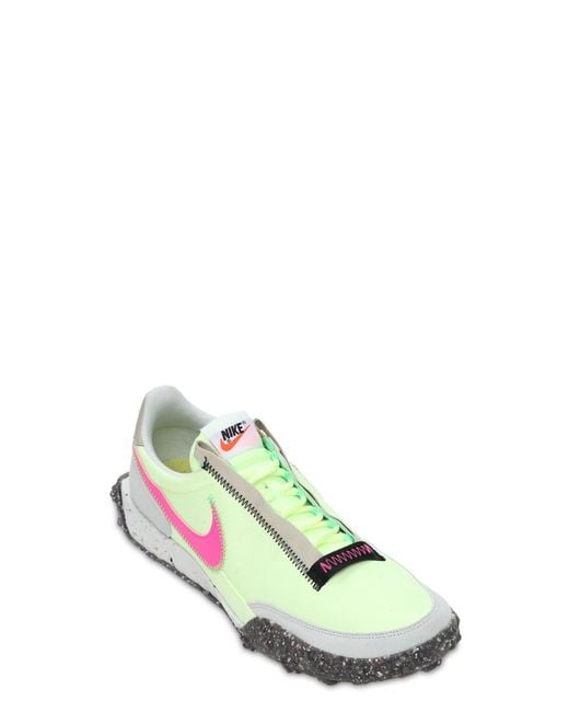 Nike Synthetic Waffle Racer Crater Sneakers in Lime Green (Green) Lyst