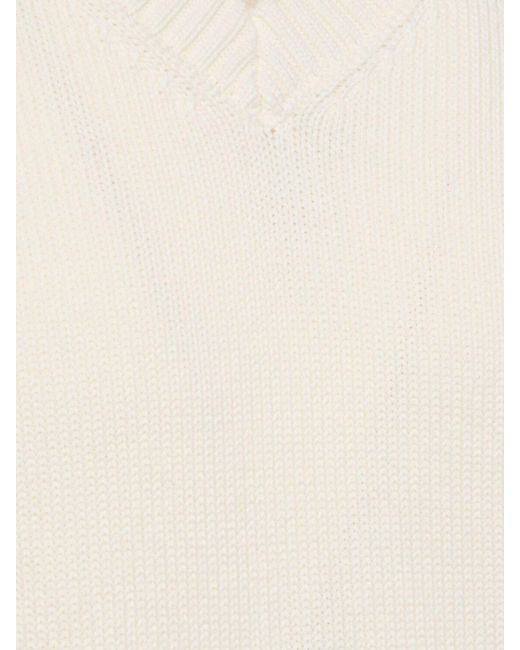 Hed Mayner White Stonewashed Cotton Vest for men