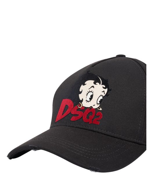 Cappello baseball betty boop di DSquared² in Black da Uomo