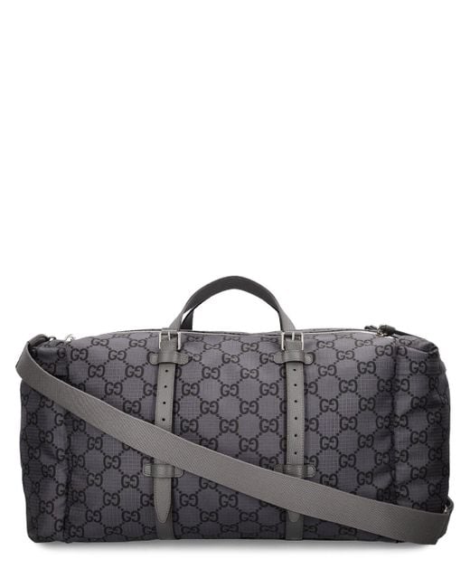 Gucci Gray gg Ripstop Nylon Duffle Bag for men