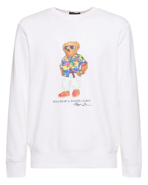 Sweat-shirt beach club bear Polo Ralph Lauren pour homme en coloris White