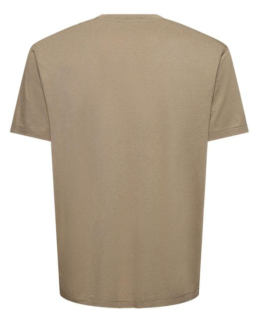 Tom Ford T-shirt Aus Lyocell & Baumwolle in Natural für Herren