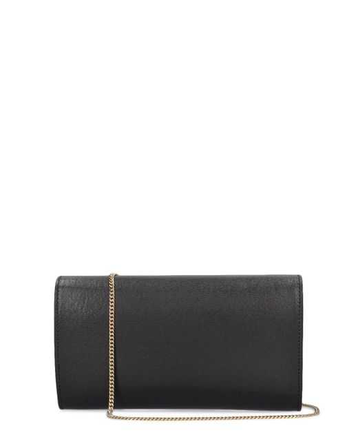 Victoria Beckham Gray Leather Wallet W/chain