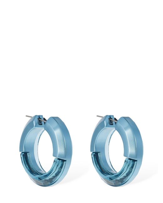 Swarovski Lucent Hoop Earrings in Blue | Lyst Canada