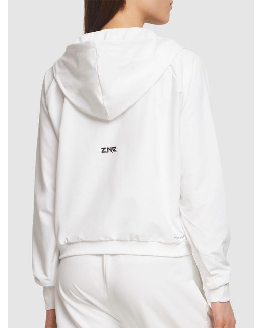 Adidas Originals White Zone Zip-up Hoodie