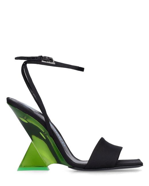 The Attico Green 105mm Cheope Poly Wedges Sandals