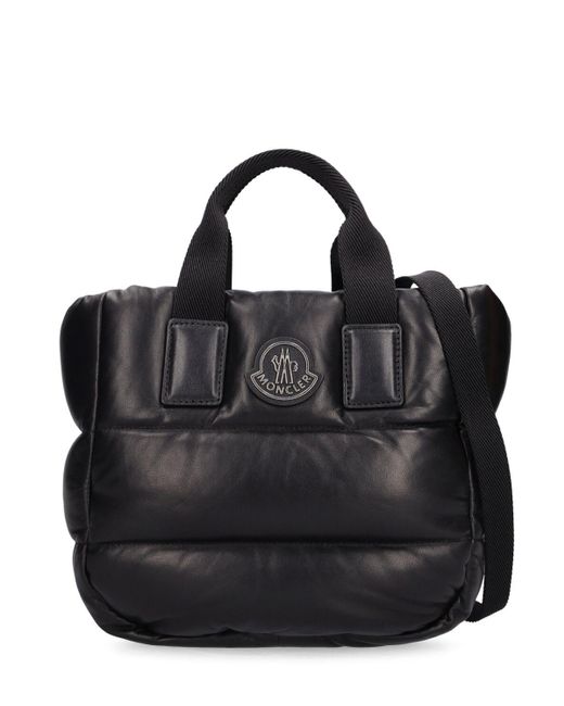 Moncler Black Mini Caradoc Quilted Leather Bag