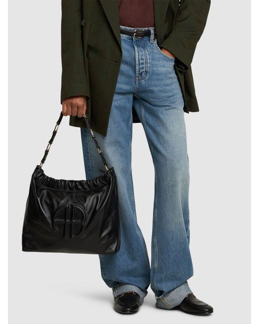 Anine Bing Black Kate Leather Shoulder Bag