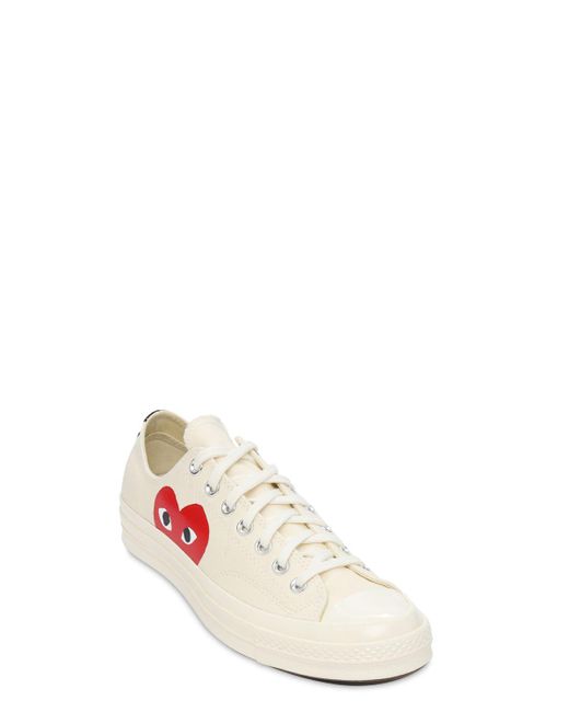 Sneakers play converse in cotone di COMME DES GARÇONS PLAY in Pink da Uomo