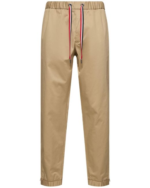 Moncler Natural Cotton Gabardine jogging Pants for men