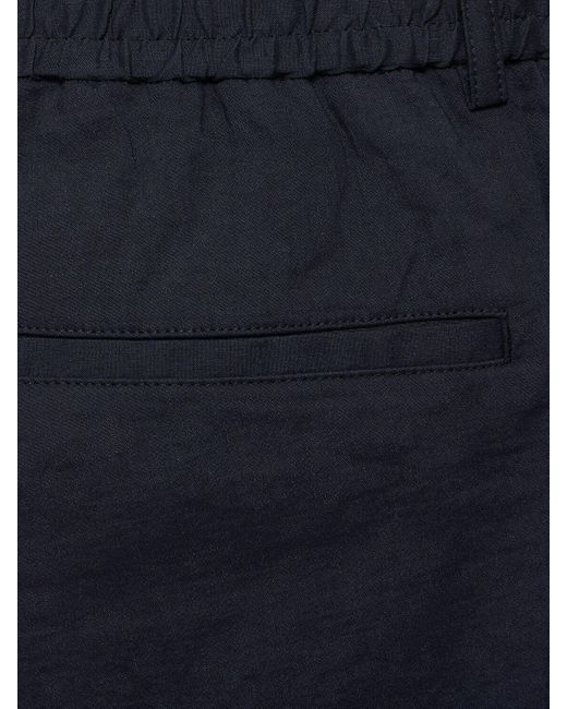 Theory Shorts Aus Leinenmischung "curtis" in Blue für Herren