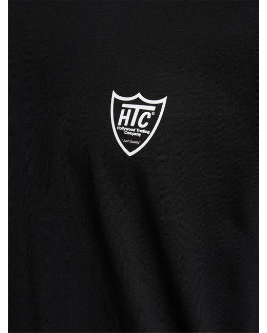 T-shirt in jersey di cotone con logo di HTC in Black da Uomo