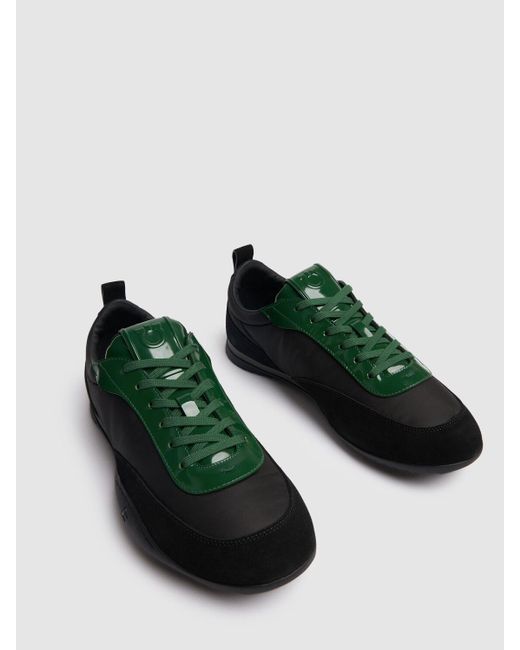 Ferragamo Sneakers Aus Leder Und Nylon "detroit" in Green für Herren