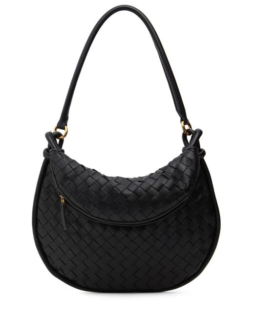 Bottega Veneta Black Medium Gemelli Leather Shoulder Bag