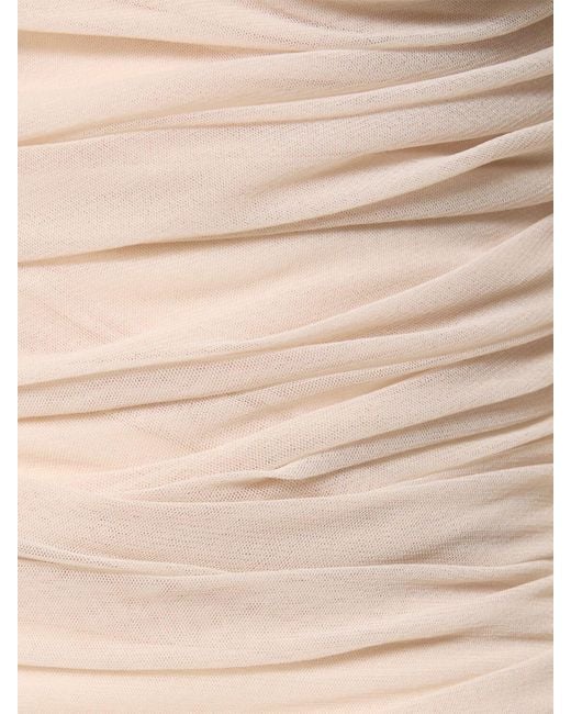 Philosophy Di Lorenzo Serafini Natural Stretch Tulle Asymmetric Dress