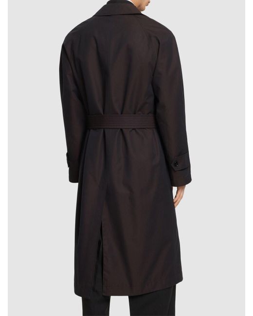 Burberry Carcoat-mantel Aus Baumwolle in Black für Herren