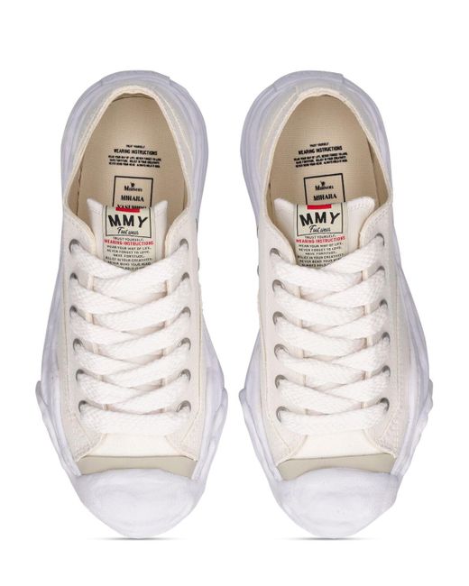 Maison Mihara Yasuhiro White Sneakers " Hank Original Sole Canvas"