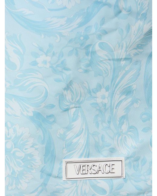 メンズ Versace Barocco ナイロン水着 Blue