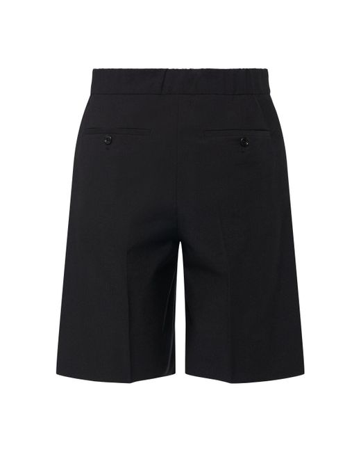 Alexander McQueen Shorts Aus Baumwolle Und Mohair in Black für Herren