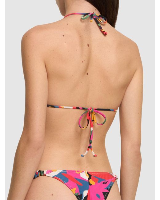 Reina Olga White Scrunchie Triangle Bikini Set