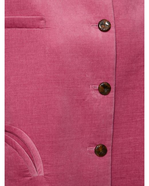 Blazé Milano Pink Jacke Gliss aus Samt